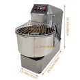 thumbnail image 2 of 40L Commercial Dough Mixer Dough Kneading Machine Double Action Double Speed Baking Equipment 110V, 2 of 16