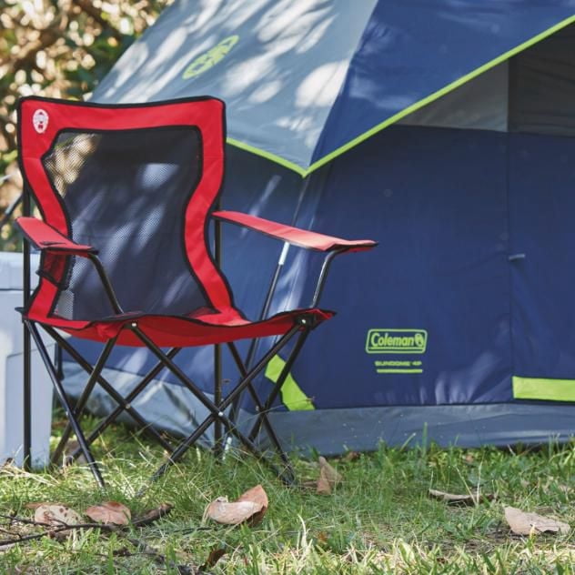 Coleman Broadband Mesh Quad Chair, Folding Camping Chair