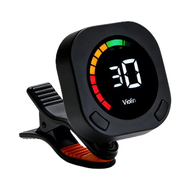 ERK 1Pcs Rotating Tuner Clip On Tuner With Clear LCD Display Digital Electronic Tuners