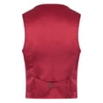 thumbnail image 2 of Doomiva Men Shiny Sequins Vest Button Sleeveless Slim Fit Waistcoat Club Prom Party Performance Dance Jacket Red 170/XL, 2 of 7