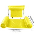 thumbnail image 1 of pitrice Lit Flottant Gonflable avec Dossier en Rangée, Durable et Portable, Chaise Longue de Loisirs Aquatiques, 1 of 8