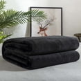 thumbnail image 2 of Yhmxh Solid Color Fleece Blanket Throw - Microfiber Lightweight Plush Fuzzy Cozy Soft Blankets and Throws for Sofa, Cozy Bed Blankets for Women Men Travel Camping Chair, 27.3" x 39" - Black, 2 of 6