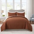 thumbnail image 3 of JML 3 Pieces King Quilt Set, Soft Lightweight Microfiber Bedspread, Coffee, King, 3 of 6