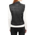 thumbnail image 3 of INSPIRE CHIC Women's Washed Denim Button Sleeveless Vest Jacket with Pockets M Black, 3 of 6