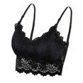 thumbnail image 1 of B91xZ Soft Touch Breathe Bralette Comfort Foam Light Wireless Bra Full-Coverage T-Shirt Bra,Black XL, 1 of 5