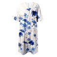 thumbnail image 4 of TJAZFJPA Robe Maxi à Manches Longues Mode Femme Été Style Plage Imprimée Col en V Manches 5/4 Robe Décontractée (1) Robes Tube pour Femmes Robes d'Été Canada, 4 of 5