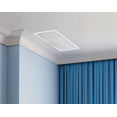 thumbnail image 2 of Grille à Retour d'Air 10′′ X 26′′ avec Trous et Vis, Plaque Frontale Format 12′′ X 28′′ Couvercle Décoratif pour Conduit de CVC, Évent en Fonte Enduit de Poudre Repeintable pour Murs, Plafonds, Planchers – Motif Champignon Tudor VR100, 2 of 8