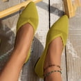 thumbnail image 3 of Womens Mesh Pointy Toe Dressy Shoes Breathable Spring Fall Slip on Low Heels Walking Flat Office Work Loafers, 3 of 6