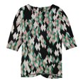 thumbnail image 1 of Alfani Womens Swing Pullover Blouse, Multicoloured, Plus Size, 0X, 1 of 3