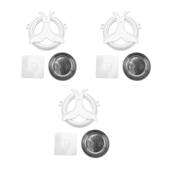 Wall Mounted Ashtray Holder, Punch Free Wall Hanging Ashtray 3Pcs PP Waterproof Whale Shape For Washroom