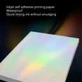 thumbnail image 3 of Holographic Sticker Paper, 20 Sheets Unique  Adhesion Sticker Printer Paper  for Inkjet Printer, 3 of 7