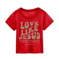 thumbnail image 2 of PMVFHDE T-Shirts Graphiques pour Fille T-Shirt Graphique Fille T-Shirt Mignon Filles Hauts d'Été Chic Décontracté T-Shirts Filles T-Shirt Graphique T-Shirt à Imprimé Graphique pour Fille Col Rond Manches Courtes T-Shirts Été Rouge, 7-8 Ans, 2 of 3