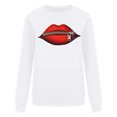 thumbnail image 4 of 2023 Chandail de Mode pour Femmes Rabais de 50 % Liquidation Mode pour Dames Fermeture Éclair Lèvres Imprimé Graphique Manche Col Rond Chandail, 4 of 8