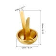thumbnail image 2 of Unique Bargains 12x20mm Mini Brads Round Paper Fasteners for Art Crafting, Gold Tone 100pack, 2 of 5