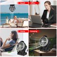 thumbnail image 4 of Graflsoa Ventilateur Industriel 21V à Double Alimentation avec Lumière LED, Batterie 4000mAh, Rotation à 120°, Vitesse Réglable, pour Usage Intérieur/extérieur, Noir, Norme US, 2 Batteries et Chargeur Inclus, 4 of 6