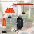 thumbnail image 4 of Gymax Parasol de Patio Double Face de 15 Pi, Parasol de Marché Extra-Grand avec Base, Orange, 4 of 9