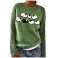 thumbnail image 1 of Chandails pour Femmes Hiver Automne Chandails Mignons Décontractés Amples à Manches Longues Pulls pour Femmes Hauts en Tricot, 1 of 9