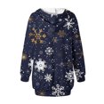 thumbnail image 4 of TIMIFIS Robe Chandail à Capuche pour Femmes Imprimé de Noël Manches Longues Ample avec Poches, 4 of 6
