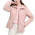 thumbnail image 1 of Cameland Women's Solid Color Lightweight Down Jacket Short Hooded Long Sleeved Versatile Jacket Long Sleeved Cotton Jacket, 1 of 7