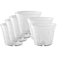 thumbnail image 1 of Orchid Pots with Holes, Clear Orchid Pots Plastic Planter Clear Flower Pot Indoor 7 Inch 10 Pack, 1 of 6