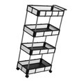 thumbnail image 1 of Rolling Cart, Multifunctional Rolling Utility Cart, Carts With Wheels Storage Cart Movable Storage Cart With Wheels, for Office, Living Room, Kitchen, 1 of 7