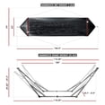thumbnail image 2 of Tranquillo Universal 106" Double Hammock w/Adjustable Stand and Bag, Black, 2 of 12