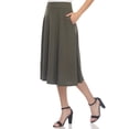 thumbnail image 2 of White Mark Jupe Midi Évasée Tasmin pour Femmes, 2 of 6