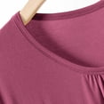 thumbnail image 4 of Yuyuzo Hauts de Pyjama pour Femmes Grande Taille, Chandails à Manches Cap, Col Ras du Cou, Haut Plissé de Base Superposé, Doux et Confortable, Tenue de Détente, 4 of 4