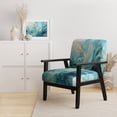 thumbnail image 2 of Designart « euphony Of » Spirales Abstraites Sarcelle Fauteuil d'Appoint Rembourré - Fauteuil Moderne pour Salon, 2 of 7