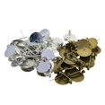 thumbnail image 1 of Abbracc 100 Pièces Bronze et Broche Fermoirs Goupille Base Blanc Plateaux Dos Adapter 20mm, 1 of 9