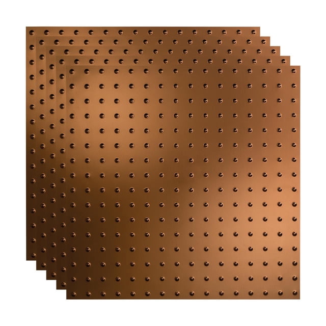 Fasade Miniquattro Vinyl 2ft x 2ft Lay In Ceiling Panel Oil Rubbed Bronze 5 Pack