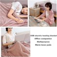 thumbnail image 5 of Usb Rechargeable Electric Heating Pad Heated Throw Blanket Shawl Full Body Flannel Fast-heating For Outdoors Stadium Home Office, Machine Washable, 5 of 5