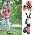 thumbnail image 3 of kurtrusly Double Shoulder Strap Simple Professional Strimmer Part Adjustable Nylon Fixing Belt Padded Lawn Mower Harness Black 1Set, 3 of 6