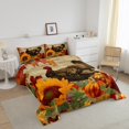thumbnail image 3 of Erosebridal Rustic Chicken Bedding Queen Comforter Set, Pumpkin Sunflower Down Comforter, Harvest Theme Decor, 3pcs, 3 of 7