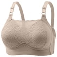 thumbnail image 1 of JMYHOAM Woman's Embroidered Glossy Comfortable Breathable Underwear Bra Bras No Rims with Support and Lift Everyday Bras, 1 of 1