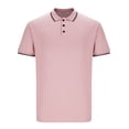 thumbnail image 3 of Besolor T-Shirt à Manches Courtes pour Homme, Col Ras du Cou Classique à Col Boutonné, Chandail Décontracté d'Été, T-Shirt Basique, 3 of 4