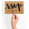 thumbnail image 2 of Inkdotpot 50 Blank RSVP Postcards Rustic Kraft Script Style Print 4"X6" Response Cards,RSVP Reply Card For Wedding,Bridal Shower,Baby Shower, 2 of 5
