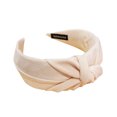 thumbnail image 1 of Heliisoer Pure Color Wide-brimmed Fabric Hairband-knotted Headband Hairpin, 1 of 1