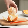 thumbnail image 4 of Uscallm 2Pcs Orange Peeler Tool Citrus Fruit Peeler Lemon Peeler Opener Remover Plastic Fruit Vegetable Peeler Kitchen Gadget Accessory for Orange Lemon, 4 of 9