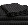 thumbnail image 1 of 700 Thread Count 3 Piece ( 1-Fitted Sheet + 2 - Pillow Cases ) Fitted Sheet 10 Inch Deep Pocket 100% Egyptian Cotton Stripe Pattern, 1 of 1