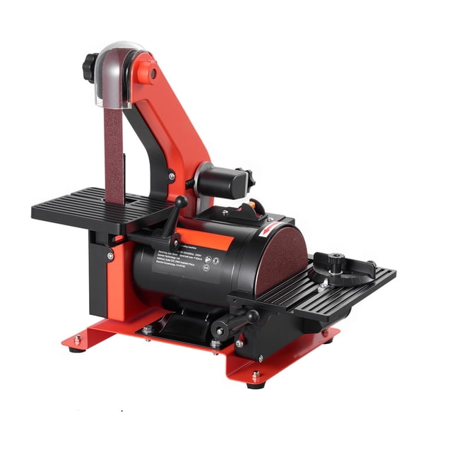 KFFKFF 5" Disc Sander & 1" x 30" Belt Sander, 250W Benchtop Belt Disc Sanders Combo with 0 - 45° Adjustable Worktable & Dust Collection Ports