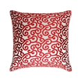 thumbnail image 1 of The HomeCentric Taies d'Oreiller Rouge Cayenne, Taies d'Oreiller à Volutes Rouges, Lot de 2, Taies d'Oreiller 24x24 Pouces (60x60 cm), Taies Carrées en Velours Burnout, Taies d'Oreiller Contemporaines, Pâques Abstrait - Volutes Rouges Cayenne, 1 of 3