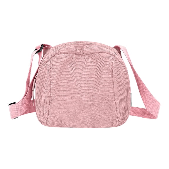 Sac Bandoulière en Velours Côtelé Grande Capacité Sac d'Épaule pour Femmes pour le Trajet et les Voyages