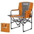 thumbnail image 1 of Chaise de Réalisateur Surdimensionnée de 400 Lb avec Table d'Appoint, Chaise de Pelouse Pliante Portable Robuste avec Pochette de Rangement, Camping Extérieur Plage Sports, Orange/rouge/marine/noir, 1 of 7