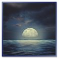 thumbnail image 1 of Designart Super Lune sur la mer II ART MURAL À CADRE FLOTTÉ, 1 of 3