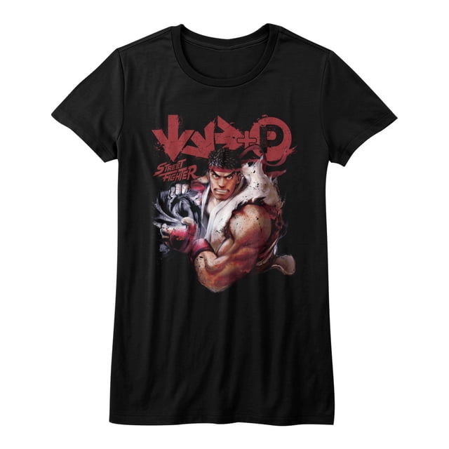 Street Fighter Video Martial Arts Arcade Game Controls Juniors T-Shirt Tee