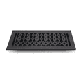 thumbnail image 2 of Cast Iron Floor Vent Register 4″ x 14″ – Heavy-Duty Tudor Mushroom Design, Handcrafted Rust-Free Air Vent Cover with Adjustable Damper, Powder Coated Repaintable for Floors & Walls, 2 of 9