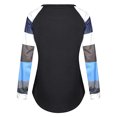 thumbnail image 4 of Pompotops Haut Décontracté à Manches Rayées Patchwork pour Femmes T-Shirt Ample à Manches Longues Blouse, 4 of 6