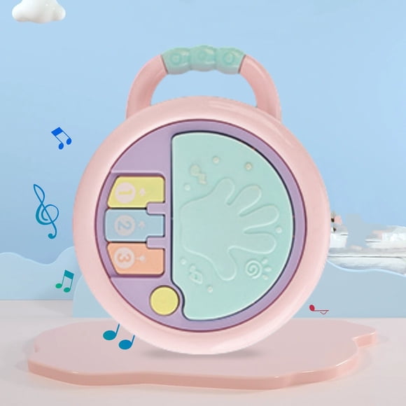 EQWLJWE Jouets de Jeu Simulés pour Tout-Petits Déguisement, Jouet Éducatif pour Garçons Filles de 1 An, Jouet Musical Léger pour Enfants Tambour à Main Petit Jouet d'Entraînement à la Prise Tambour Casse-Tête Éducatif Précoce