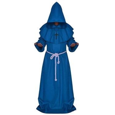 LHJ Friar Medieval Hooded Monk Renaissance Priest Robe Costume Cosplay